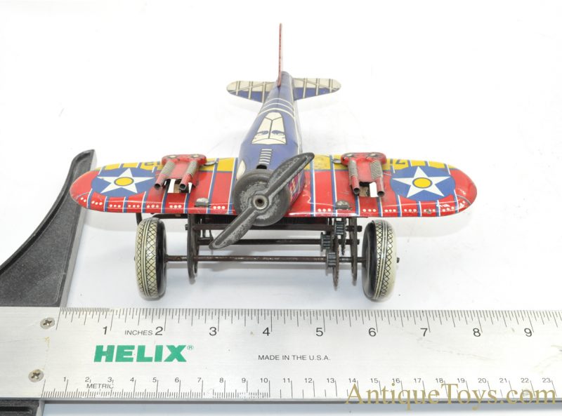 1930’s Marx Toys U.S. Army "Pursuit Plane" Fighter Jet #712 Tin Lithographed Windup Toy <FONT COLOR="ff000 ">*SOLD*</font> - Image 7
