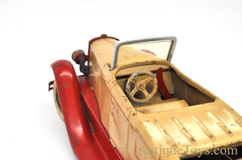 Antique 1930’s Kingsbury Toys Battery Operated & Windup Roadster Pressed Steel with Lights for Sale <FONT COLOR="ff000 ">*SOLD*</font> - Image 4