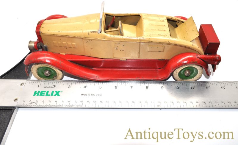 Antique 1930’s Kingsbury Toys Battery Operated & Windup Roadster Pressed Steel with Lights for Sale <FONT COLOR="ff000 ">*SOLD*</font> - Image 12