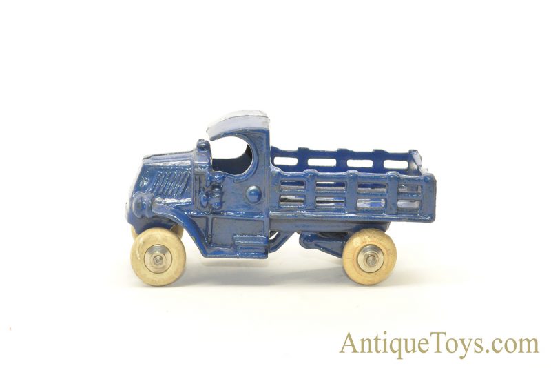 Rare AC Williams ca. 1930's #6367 Blue Mack Truck with Stake Body & Rubber Tires Truck Toy <FONT COLOR="ff000 ">*SOLD*</font> - Image 2
