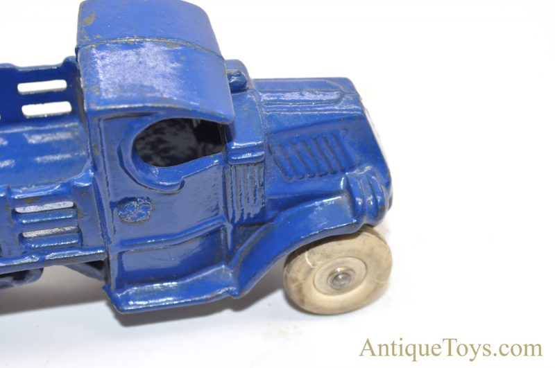 Rare AC Williams ca. 1930's #6367 Blue Mack Truck with Stake Body & Rubber Tires Truck Toy <FONT COLOR="ff000 ">*SOLD*</font> - Image 7