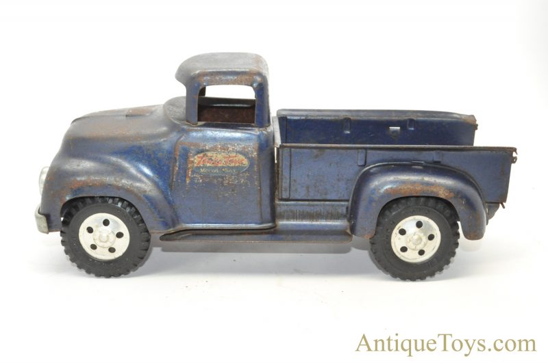 Vintage Tonka Toys Dark Blue Side Step Pressed Steel Ford Pickup Truck - Image 3