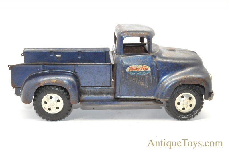 Vintage Tonka Toys Dark Blue Side Step Pressed Steel Ford Pickup Truck - Image 2