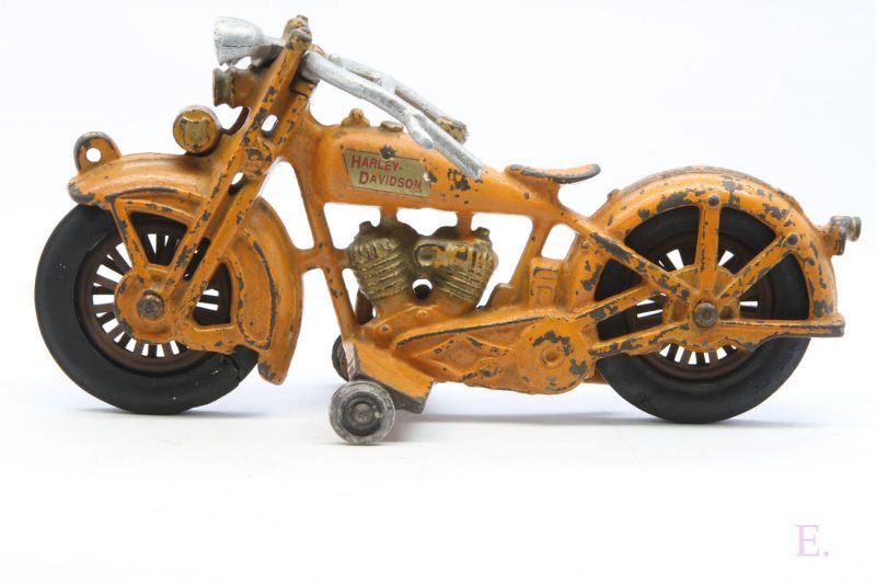 Hubley Harley Davidson Cast Iron in Orange with Policeman <FONT COLOR="ff000 ">*SOLD*</font> - Image 3