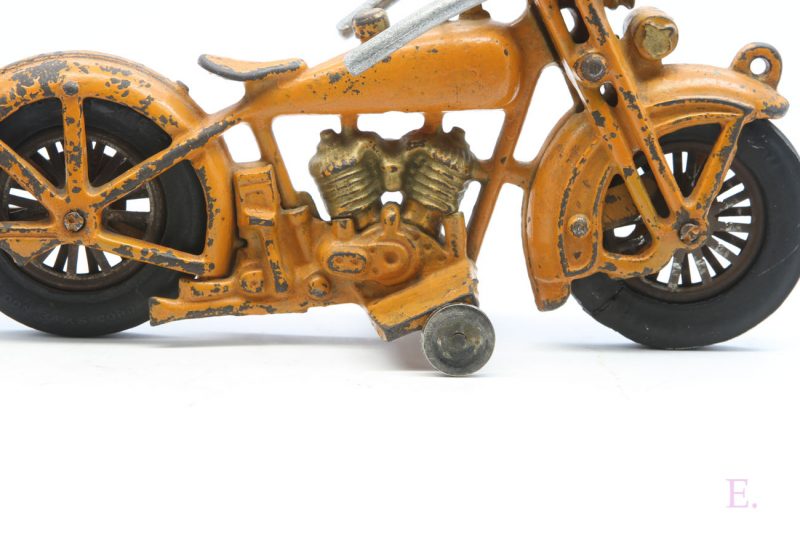 Hubley Harley Davidson Cast Iron in Orange with Policeman <FONT COLOR="ff000 ">*SOLD*</font> - Image 7