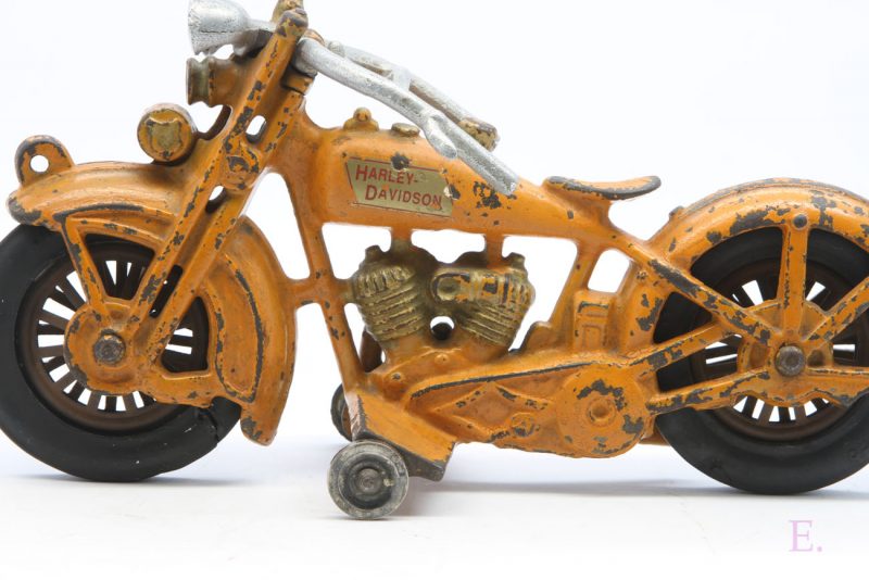 Hubley Harley Davidson Cast Iron in Orange with Policeman <FONT COLOR="ff000 ">*SOLD*</font> - Image 12