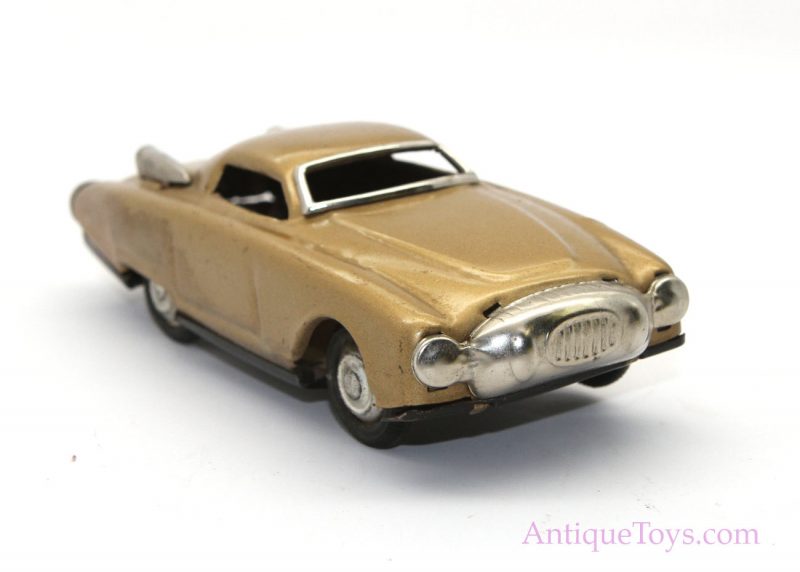 Vintage Linemar Japanese Gold Tin Lithographed Space Style Friction Car <FONT COLOR="ff000 ">*SOLD*</font> - Image 7