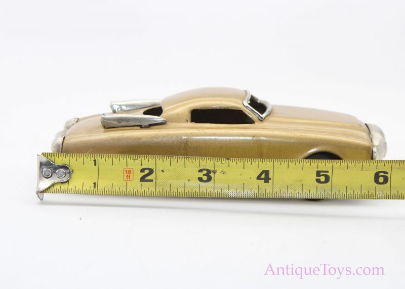 Vintage Linemar Japanese Gold Tin Lithographed Space Style Friction Car <FONT COLOR="ff000 ">*SOLD*</font> - Image 3