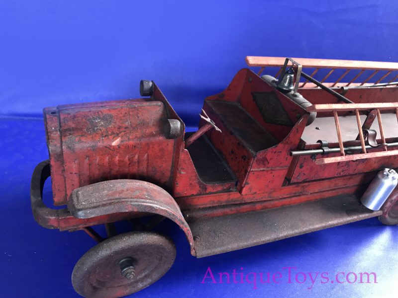 Kelmet White Fire Truck Pressed Steel Truck <FONT COLOR="ff000 ">*SOLD*</font> - Image 9