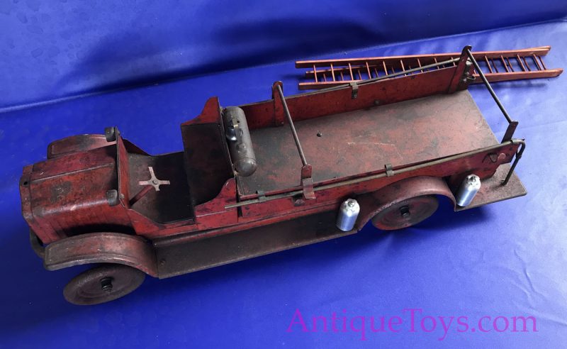 Kelmet White Fire Truck Pressed Steel Truck <FONT COLOR="ff000 ">*SOLD*</font> - Image 7