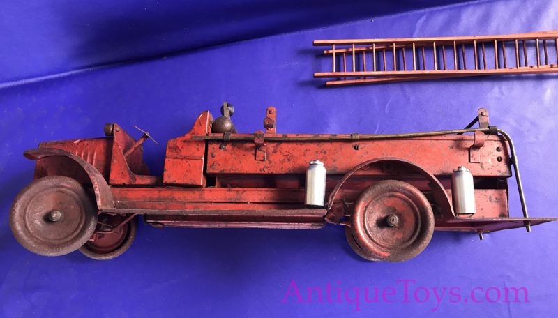 Kelmet White Fire Truck Pressed Steel Truck <FONT COLOR="ff000 ">*SOLD*</font> - Image 5