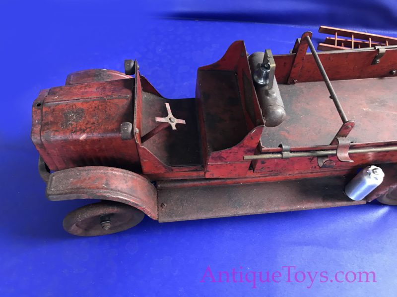 Kelmet White Fire Truck Pressed Steel Truck <FONT COLOR="ff000 ">*SOLD*</font> - Image 4