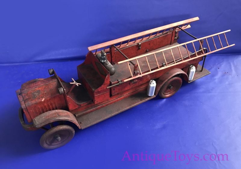Kelmet White Fire Truck Pressed Steel Truck <FONT COLOR="ff000 ">*SOLD*</font>