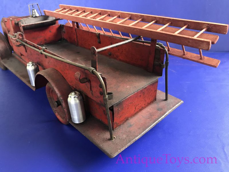 Kelmet White Fire Truck Pressed Steel Truck <FONT COLOR="ff000 ">*SOLD*</font> - Image 2