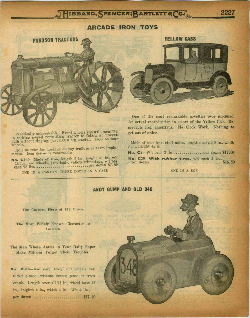 Arcade Andy Gump “The Gump's” Sidney Smith Cast Iron Race Car #348 ca. 1920’s <FONT COLOR="ff000 ">*SOLD*</font> - Image 15
