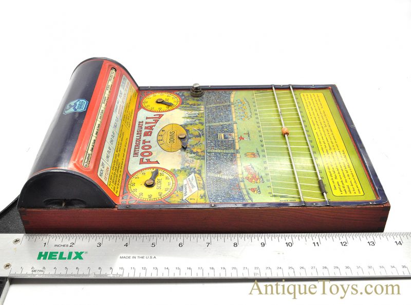 Hustler Toy Corporation/Frantz ca. Late 1920’s Hustler Intercollegiate Football Tin Lithographed Mechanical Game with Box <FONT COLOR="ff000 ">*SOLD*</font> - Image 14