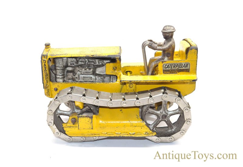Antique Arcade ca. late 1930’s Yellow Cast Iron “Caterpillar Diesel Tractor” #270Y D-7 Crawler Track-type Tractor Toy <FONT COLOR="ff000 ">*SOLD*</font> - Image 2