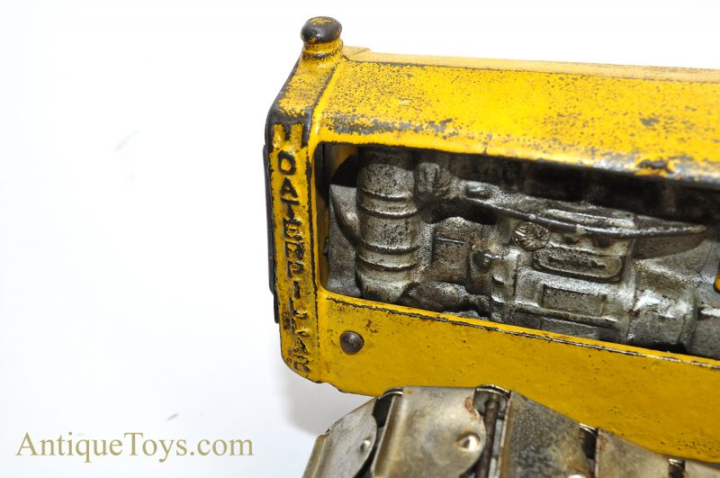 Antique Arcade ca. late 1930’s Yellow Cast Iron “Caterpillar Diesel Tractor” #270Y D-7 Crawler Track-type Tractor Toy <FONT COLOR="ff000 ">*SOLD*</font> - Image 9