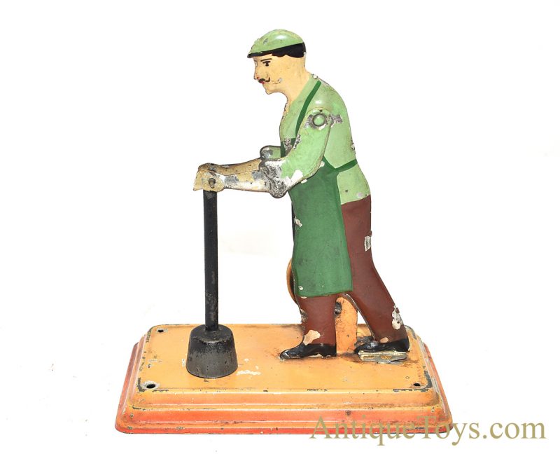 Antique Bing ca. 1912-1914 Hand Lacquered Street Paver with Tamper German Tin Steam Toy Hirschberg Collection <FONT COLOR="ff000 ">*SOLD*</font> - Image 2