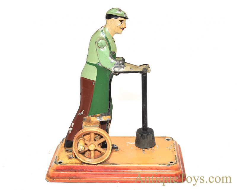 Antique Bing ca. 1912-1914 Hand Lacquered Street Paver with Tamper German Tin Steam Toy Hirschberg Collection <FONT COLOR="ff000 ">*SOLD*</font>