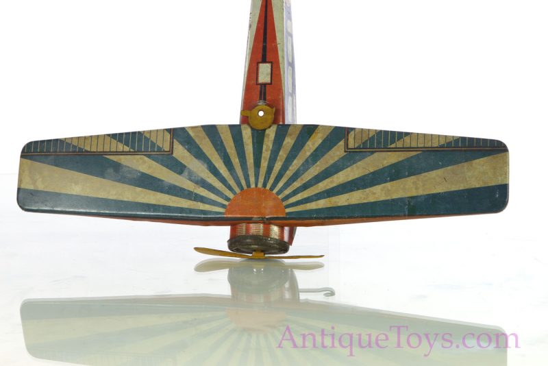 MeMo French Tin Windup Airplane #810 <FONT COLOR="ff000 ">*SOLD*</font> - Image 2