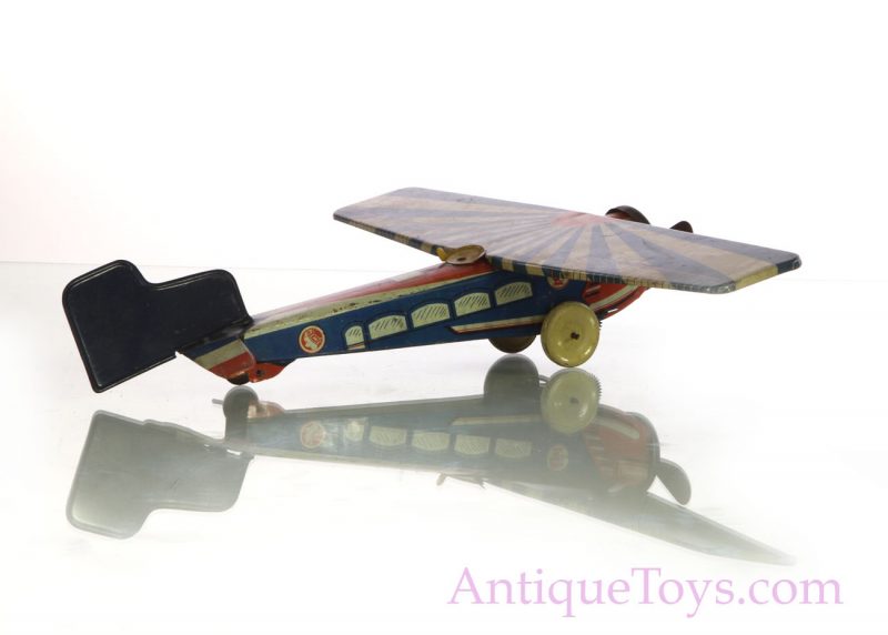 MeMo French Tin Windup Airplane #810 <FONT COLOR="ff000 ">*SOLD*</font> - Image 3