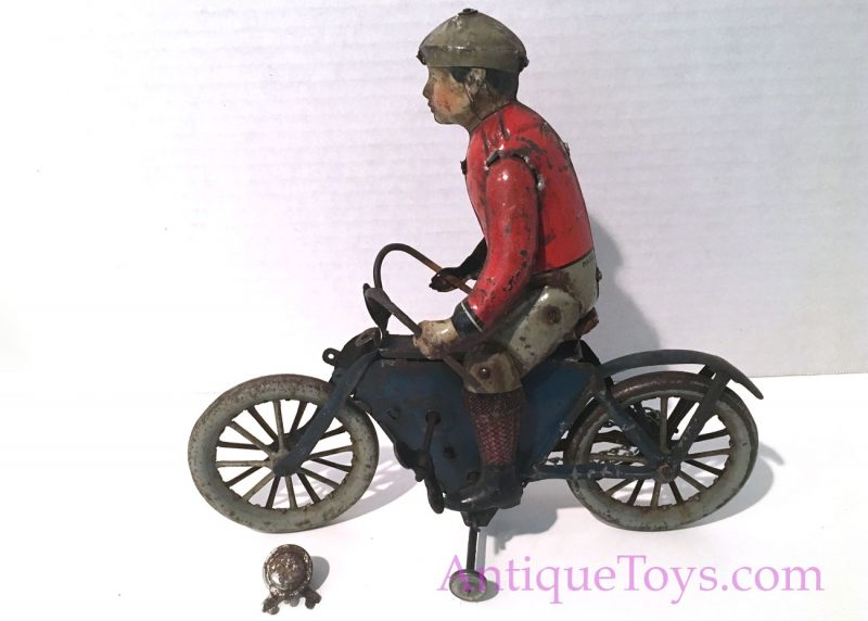 Desirable Fischer Tin Windup Bicycle Toy Motorcycle German Toy <FONT COLOR="ff000 ">*SOLD*</font> - Image 10