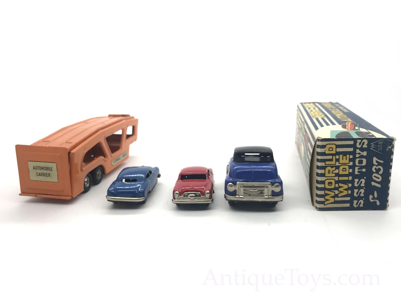 Amazon.co.jp: SSSインターナショナル商事 S-1230OLD TIMER AUTOBUS オールドタイマー バス青ブリキtin toy  car自動車ミニカー塩野商店箱付0242 : おもちゃ