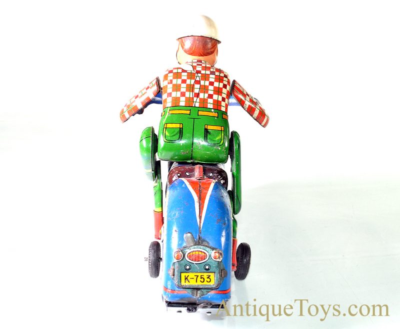 Rare Vintage Masudaya Modern Toys Battery Operated Tin Lithographed "World Champion" Motorcycle Made in Japan <FONT COLOR="ff000 ">*SOLD*</font> - Image 3