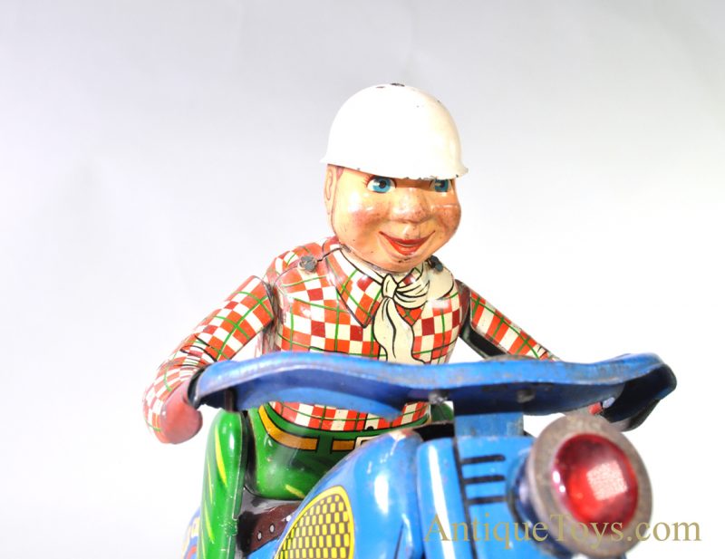 Rare Vintage Masudaya Modern Toys Battery Operated Tin Lithographed "World Champion" Motorcycle Made in Japan <FONT COLOR="ff000 ">*SOLD*</font> - Image 10