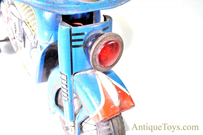 Rare Vintage Masudaya Modern Toys Battery Operated Tin Lithographed "World Champion" Motorcycle Made in Japan <FONT COLOR="ff000 ">*SOLD*</font> - Image 11