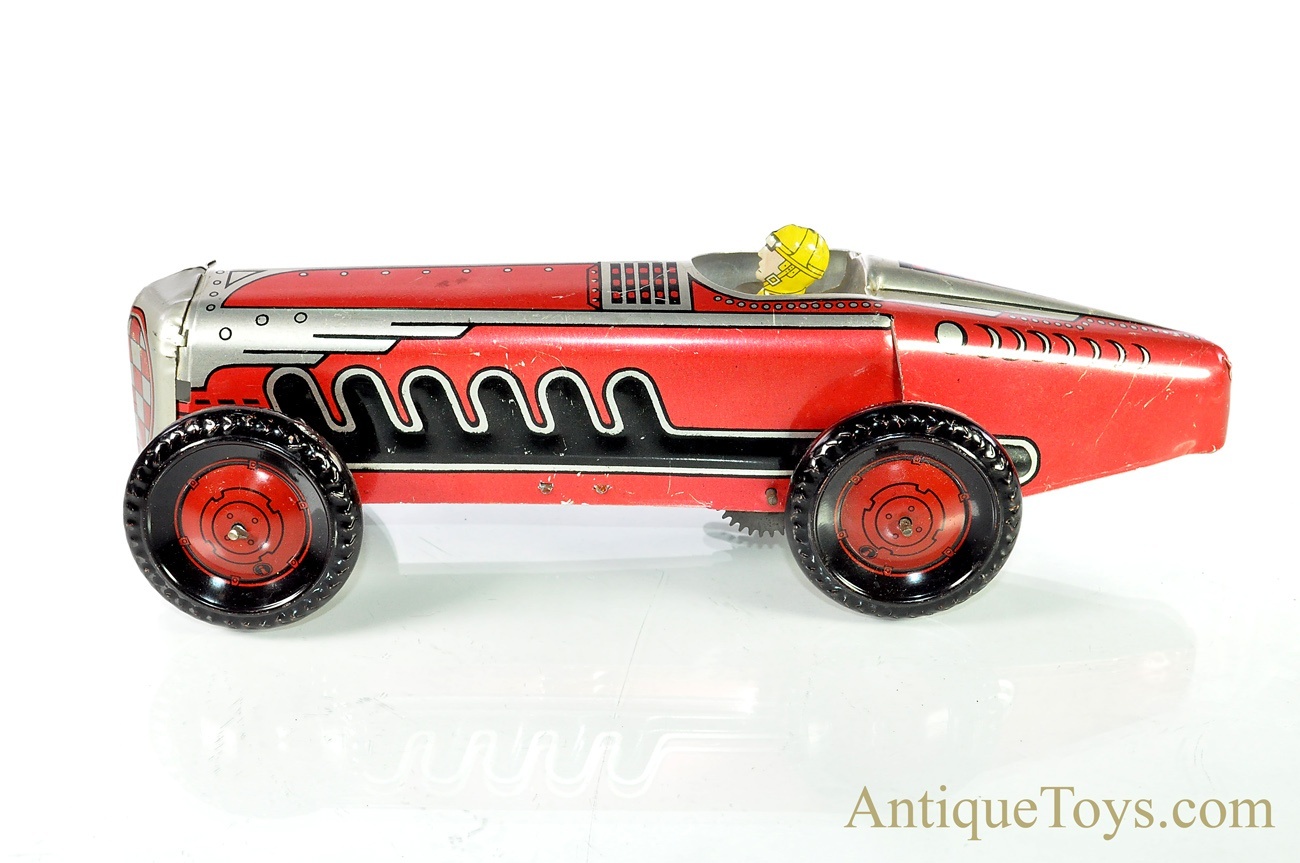 Ca. 1940's Marx Red “Mechanical Speed Racer” Tin