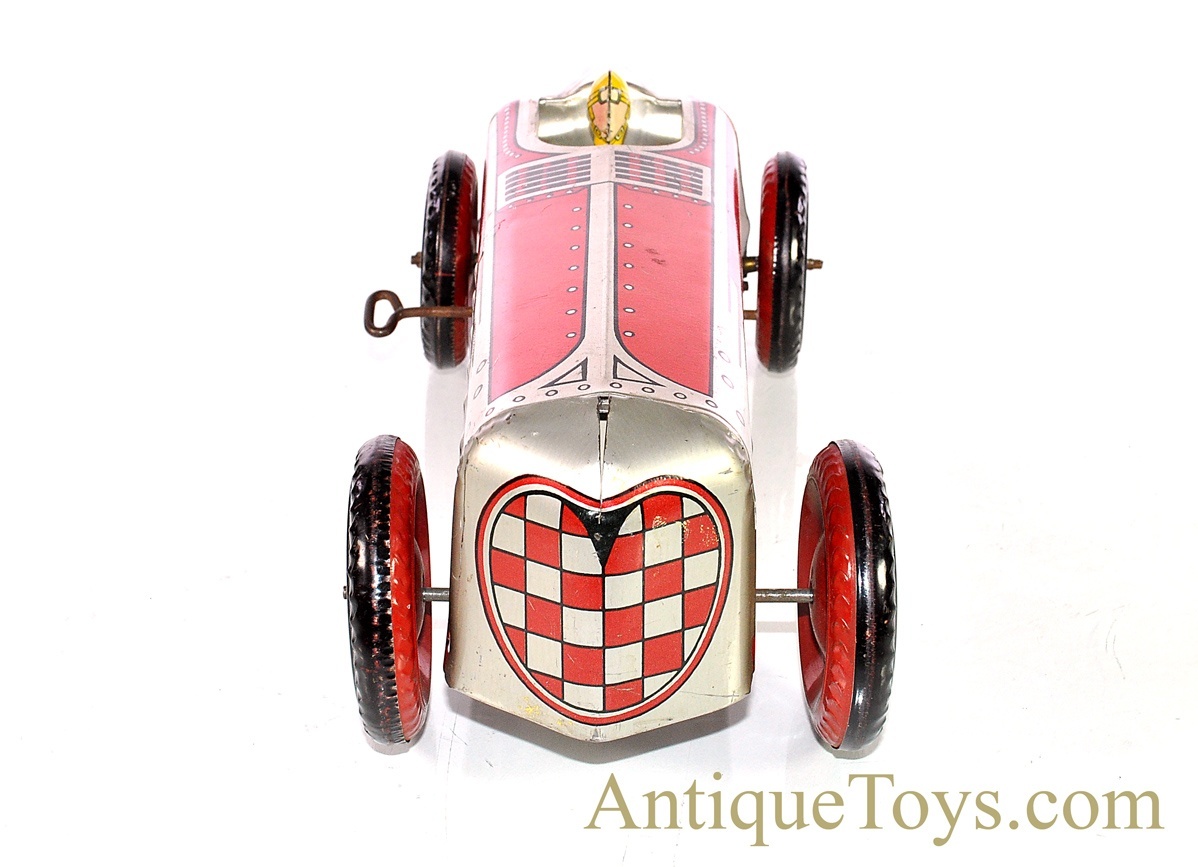 Ca. 1940's Marx Red “Mechanical Speed Racer” Tin