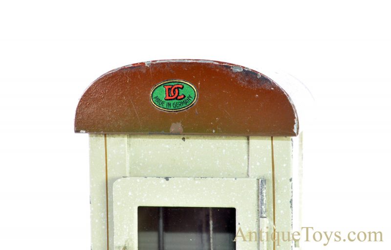 Doll & Co Hand Painted & Lithographed Tin Elevator with Battery Operated Light from M. Hirschberg Collection German Steam Accessory Toy for Sale - Image 4