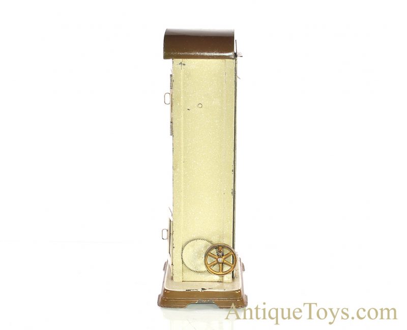 Doll & Co Hand Painted & Lithographed Tin Elevator with Battery Operated Light from M. Hirschberg Collection German Steam Accessory Toy for Sale - Image 9