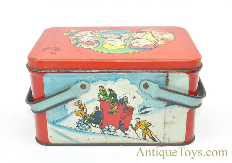 Vintage ca. 1940's Tin Lithographed "Joe Palooka Lunch Kit" Comic Character Lunchbox <FONT COLOR="ff000 ">*SOLD*</font> - Image 3