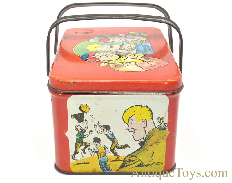 Vintage ca. 1940's Tin Lithographed "Joe Palooka Lunch Kit" Comic Character Lunchbox <FONT COLOR="ff000 ">*SOLD*</font> - Image 8