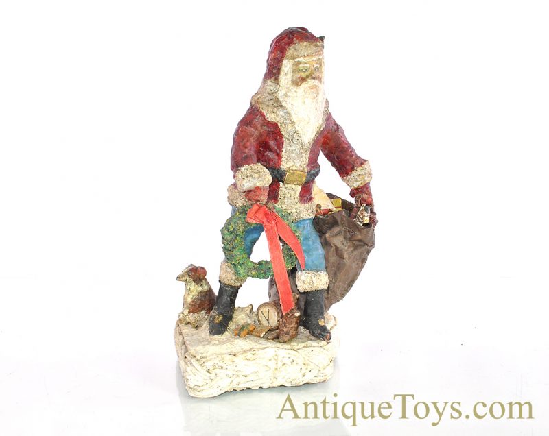 Vintage Folk Art Handmade Gould Anderson Papier-mâché Santa Claus Christmas Decor <FONT COLOR="ff000 ">*SOLD*</font>