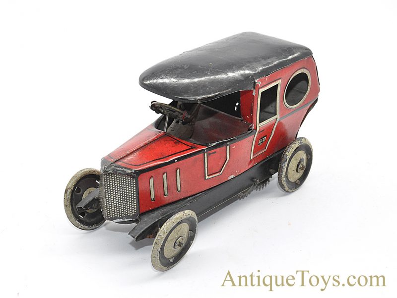Antique ca. 1904 G&K Gundka Tin Lithographed Windup Red Limo #545 German Vehicle <FONT COLOR="ff000 ">*SOLD*</font> - Image 2