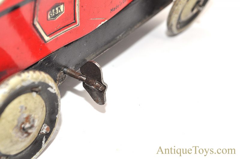 Antique ca. 1904 G&K Gundka Tin Lithographed Windup Red Limo #545 German Vehicle <FONT COLOR="ff000 ">*SOLD*</font> - Image 8