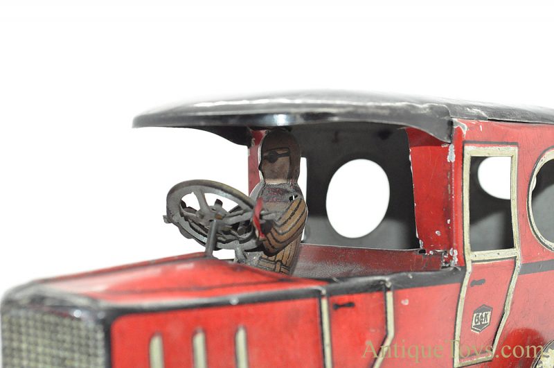 Antique ca. 1904 G&K Gundka Tin Lithographed Windup Red Limo #545 German Vehicle <FONT COLOR="ff000 ">*SOLD*</font> - Image 12