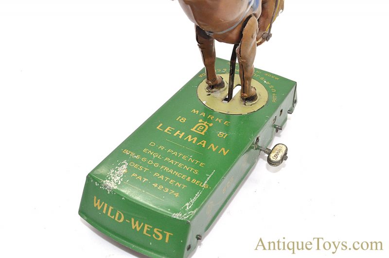 Lehmann “Wild West Bucking Broncho” Bucking Bronco or Buffalo Bill Tin German Windup Toy <FONT COLOR="ff000 ">*SOLD*</font> - Image 6