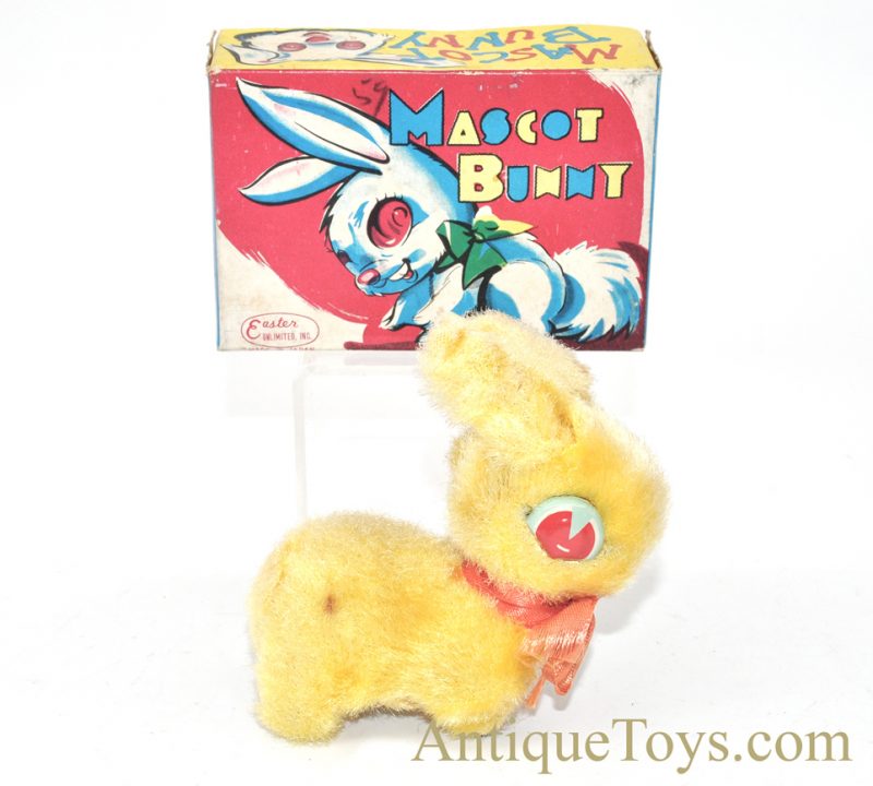 Vintage Easter Unlimited Inc. “Mascot Bunny” Bouncing Tin Windup Rabbit Japanese Toy <FONT COLOR="ff000 ">*SOLD*</font>