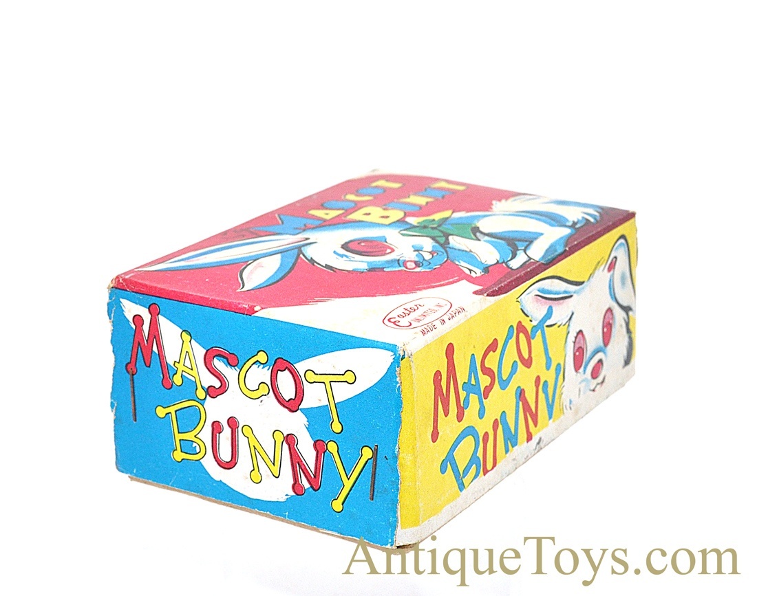 Vintage Easter Unlimited Inc. Mascot Bunny Bouncing Tin Windup Rabbit Japanese Toy SOLD AntiqueToys Antique Toys for Sale