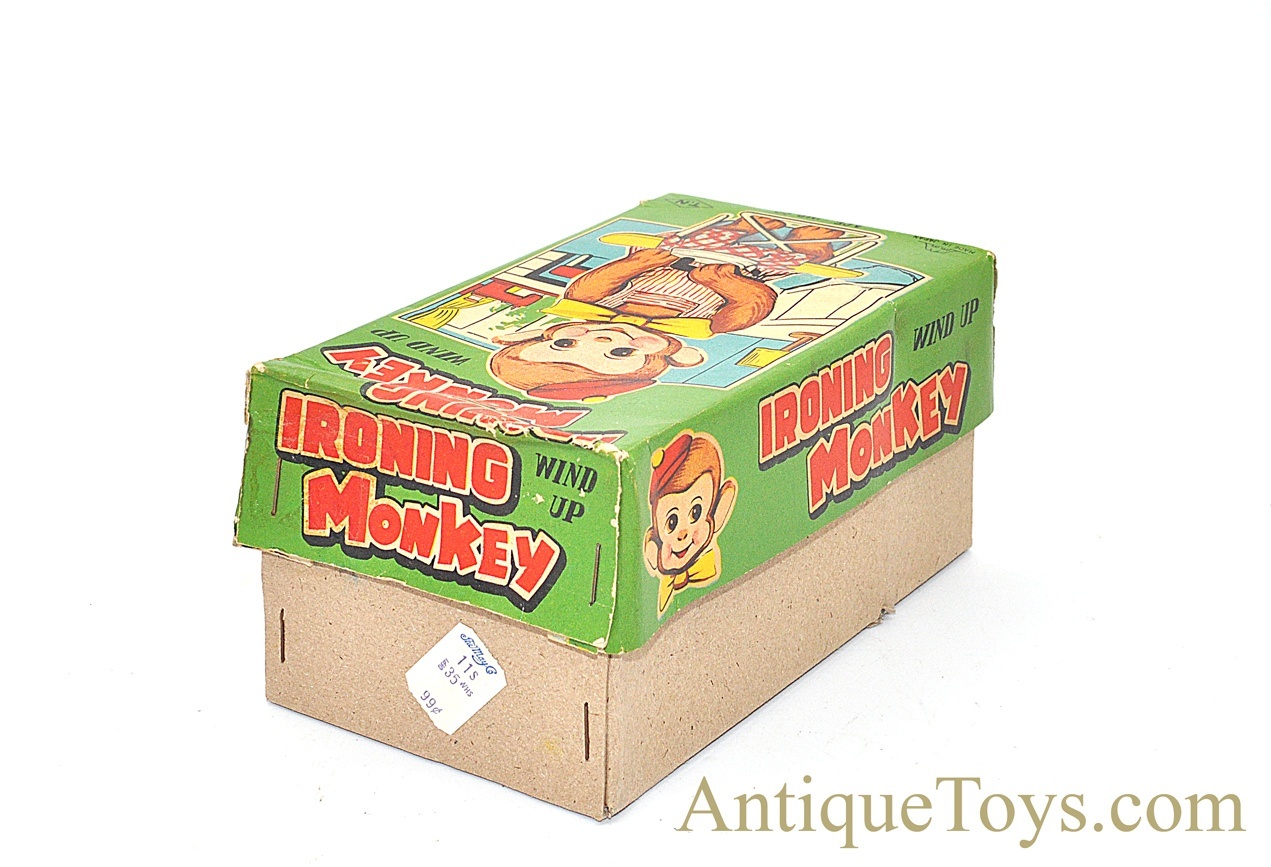 Vintage Nomura (TN) “Ironing Monkey” Tin Lithographed Windup