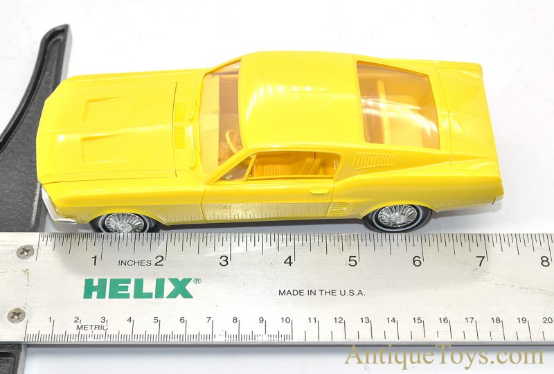 AMT 1967 Motor Cars Yellow Plastic Ford XL Mustang Fastback Friction Promotional Vehicle for Sale <FONT COLOR="ff000 ">*SOLD*</font> - Image 10