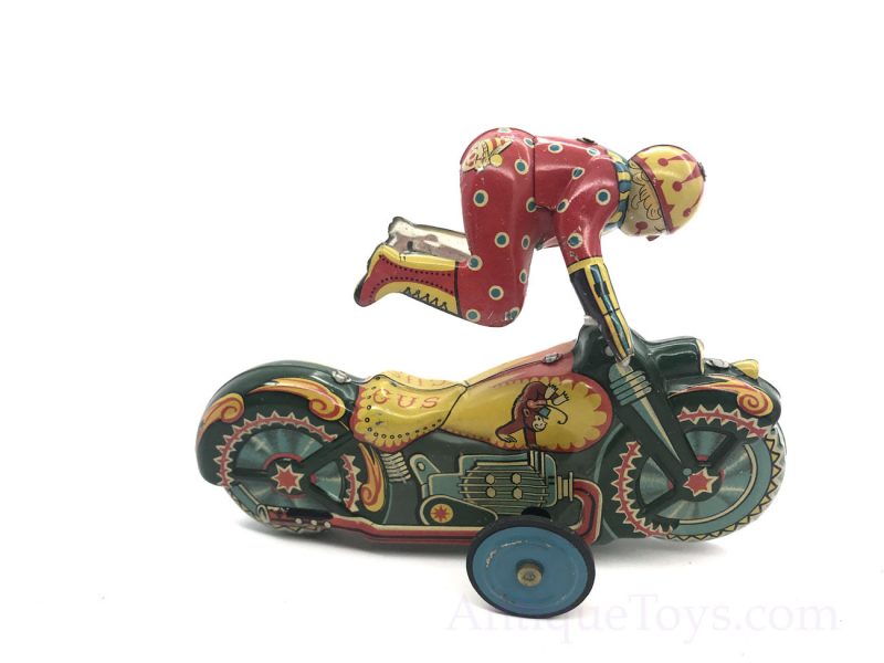 Alps Upsy Down Clown Motorcycle Japanese Friction Toy *SOLD* - Image 3