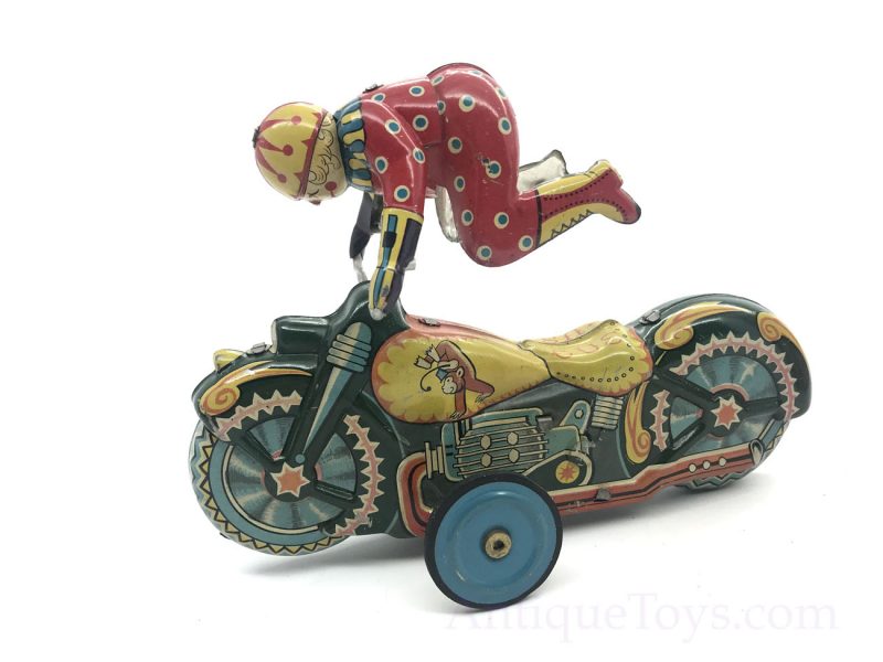 Alps Upsy Down Clown Motorcycle Japanese Friction Toy *SOLD* - Image 4