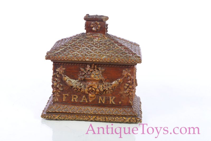 Frank Bank Folk Carved Savings Bank Toy <FONT COLOR="ff000 ">*SOLD*</font>