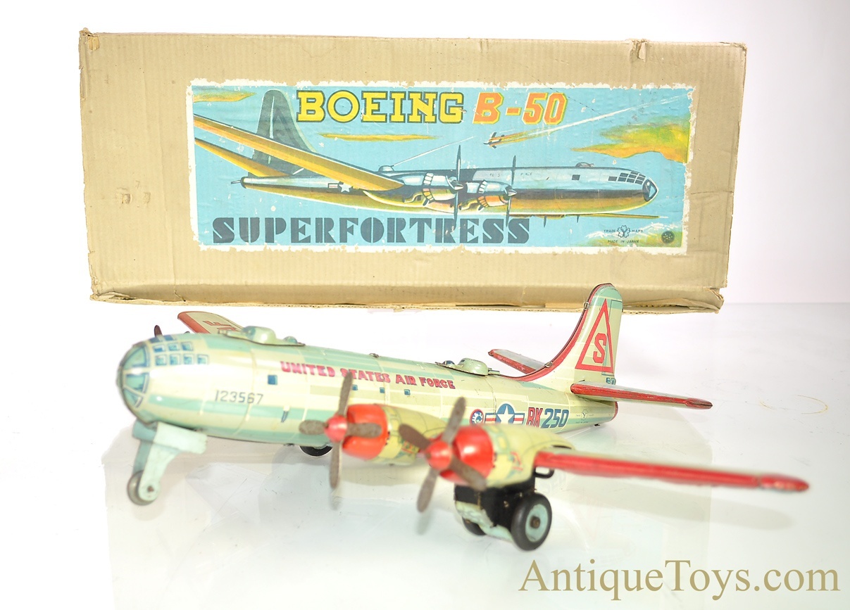 Details about   Antique 1940s B-29 Bomber Airplane Penny Tin Toy 100% Original Made in Japan